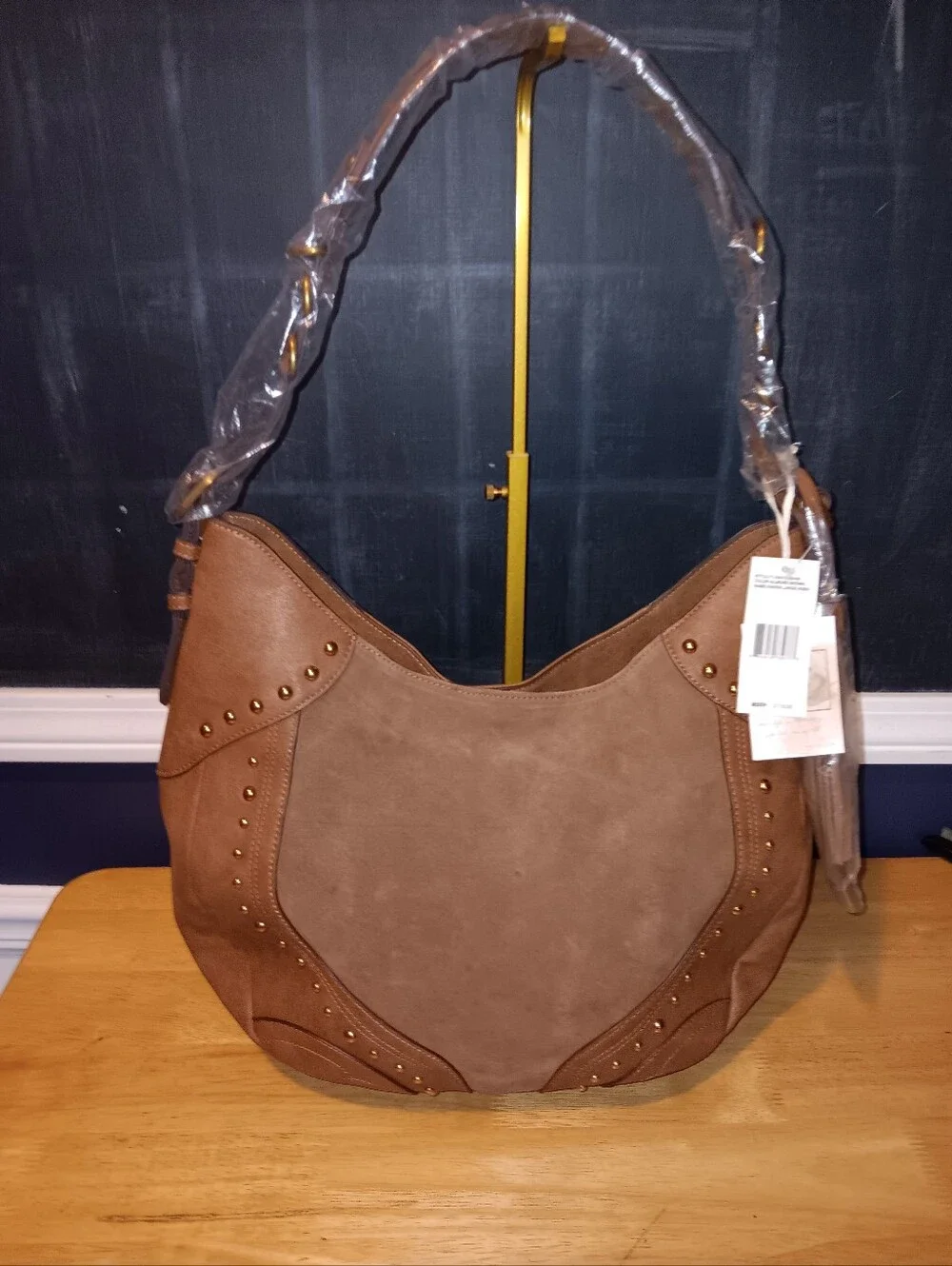 Jessica Simpson Brown Suede & Leather Hobo Bag